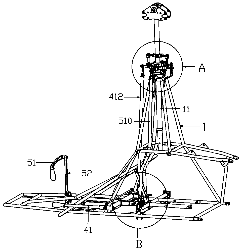 Light helicopter control mechanism and using method thereof