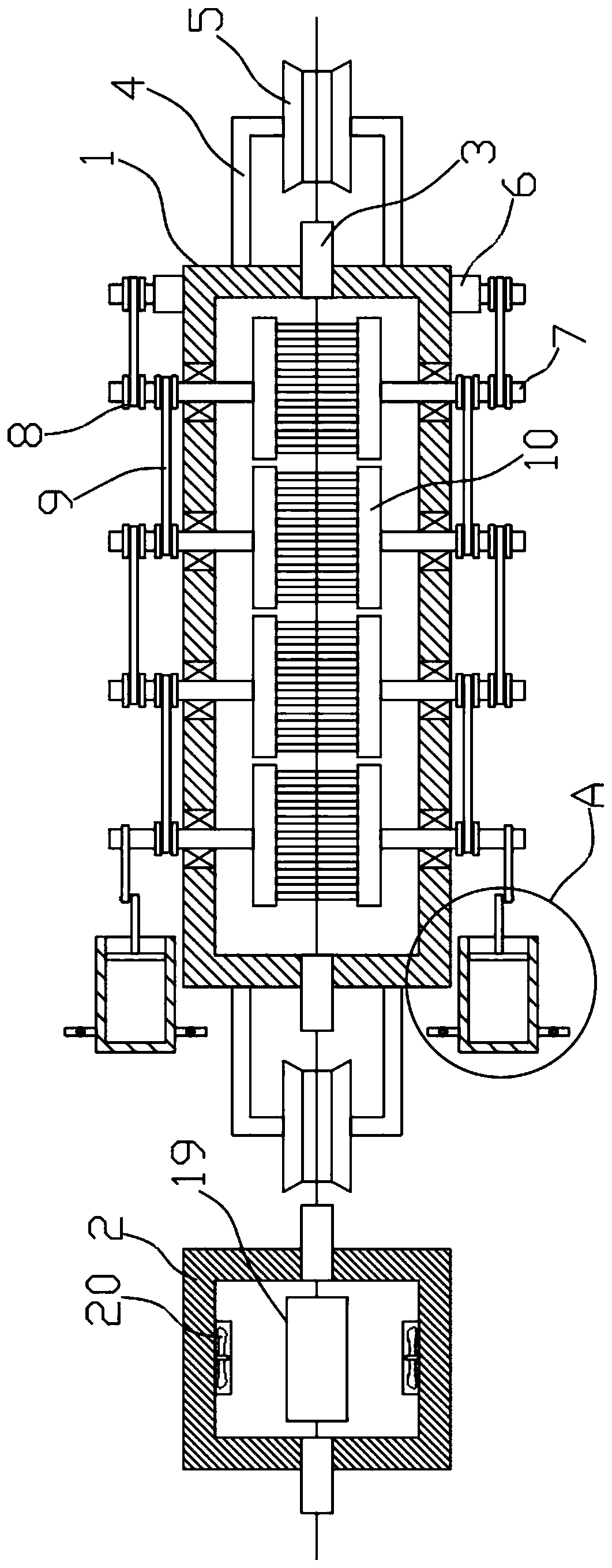 Cleaning device for cotton thread production
