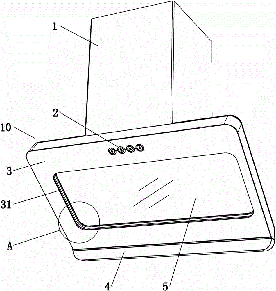 Range hood provided with annular air duct