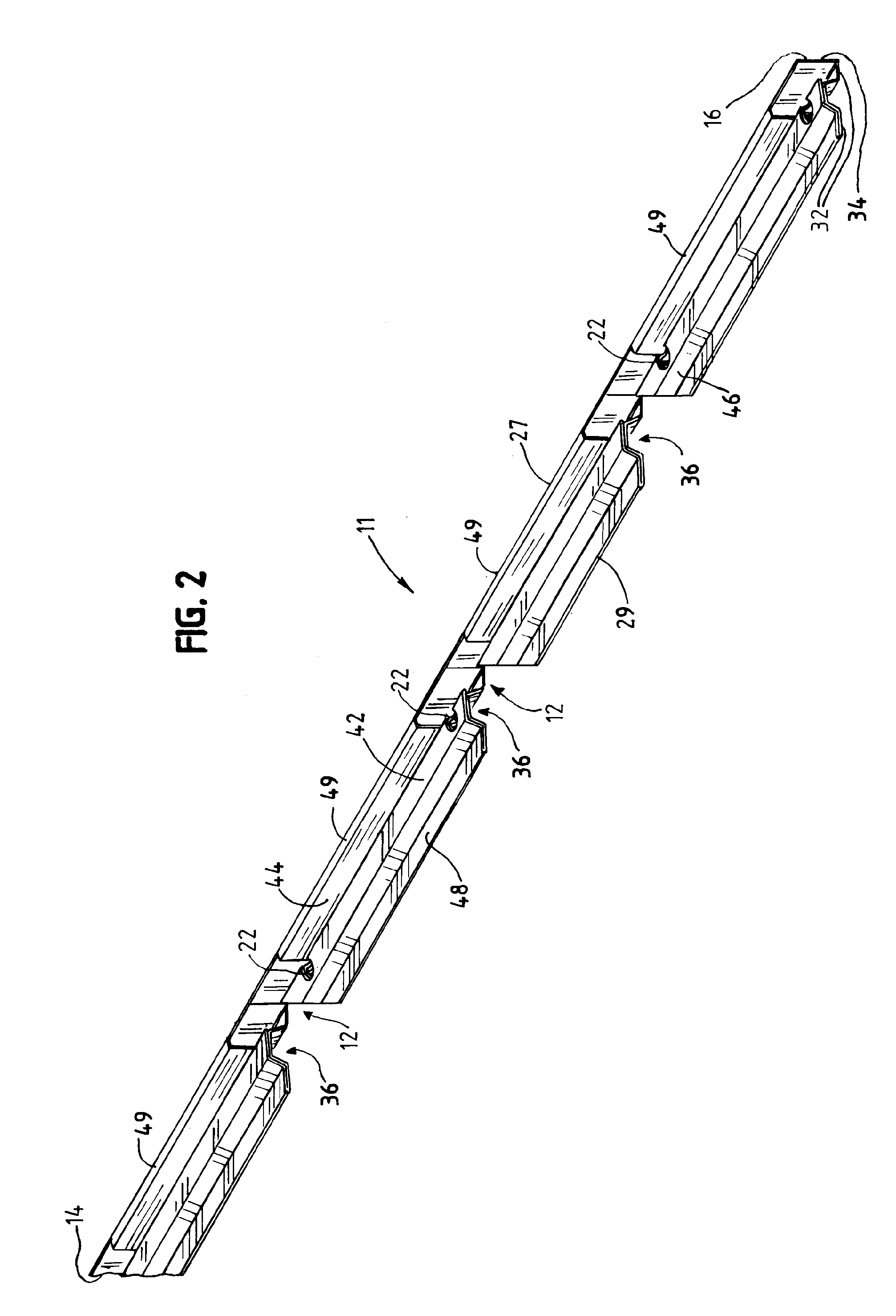 Tubular structure for supporting a product