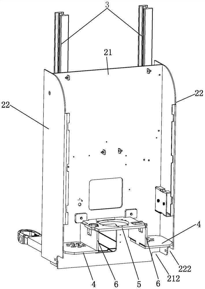 Compact AGV frame and AGV forklift