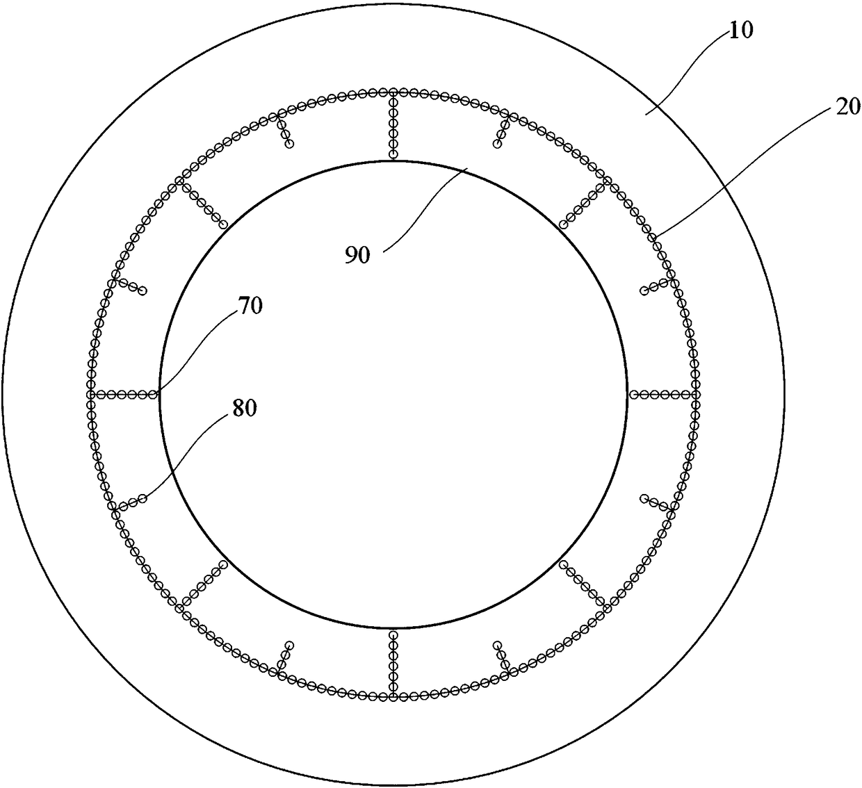 Radiant syngas cooler for entrained-flow bed gasification and cooling method