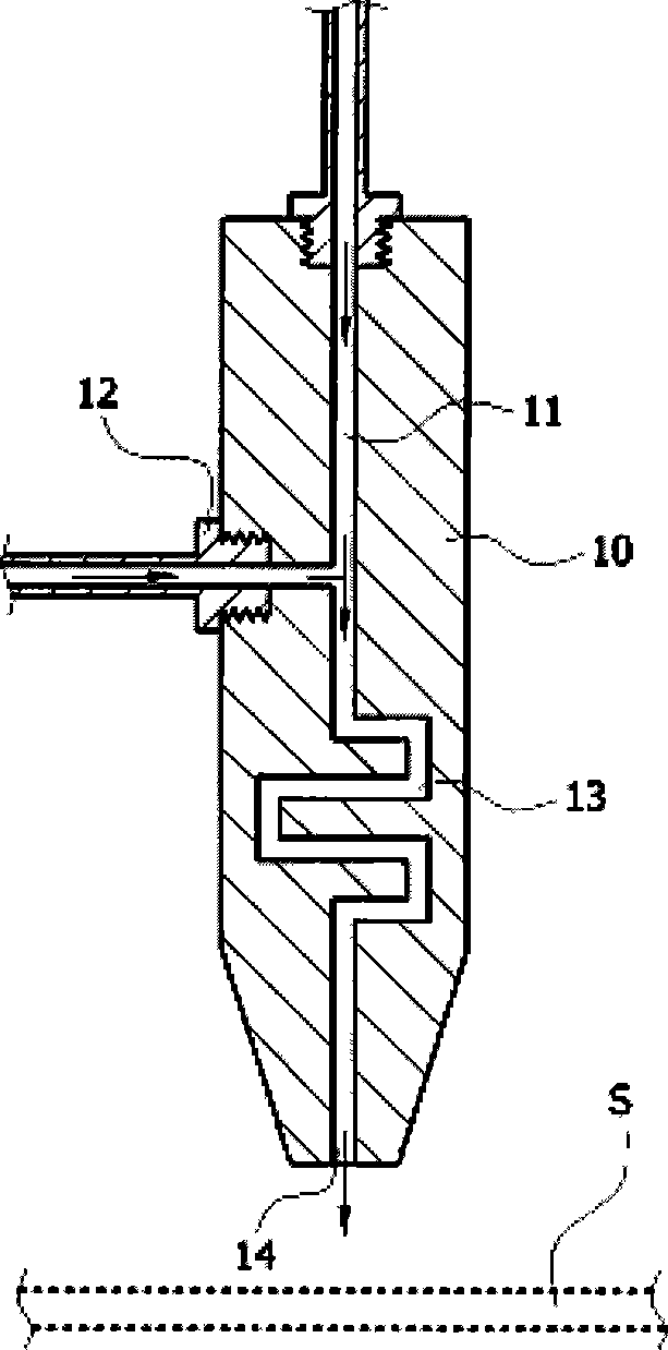 Twin-fluid nozzle for cleaning substrate