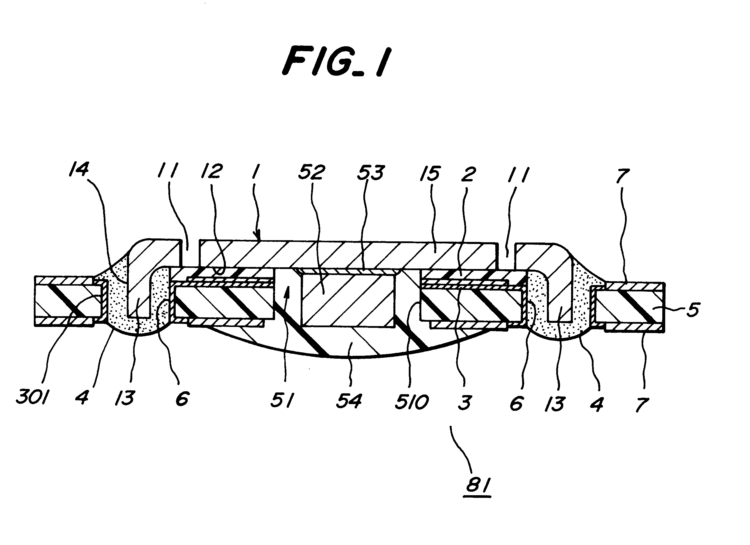 Electronic component mounting base board having heat slug with slits and projections