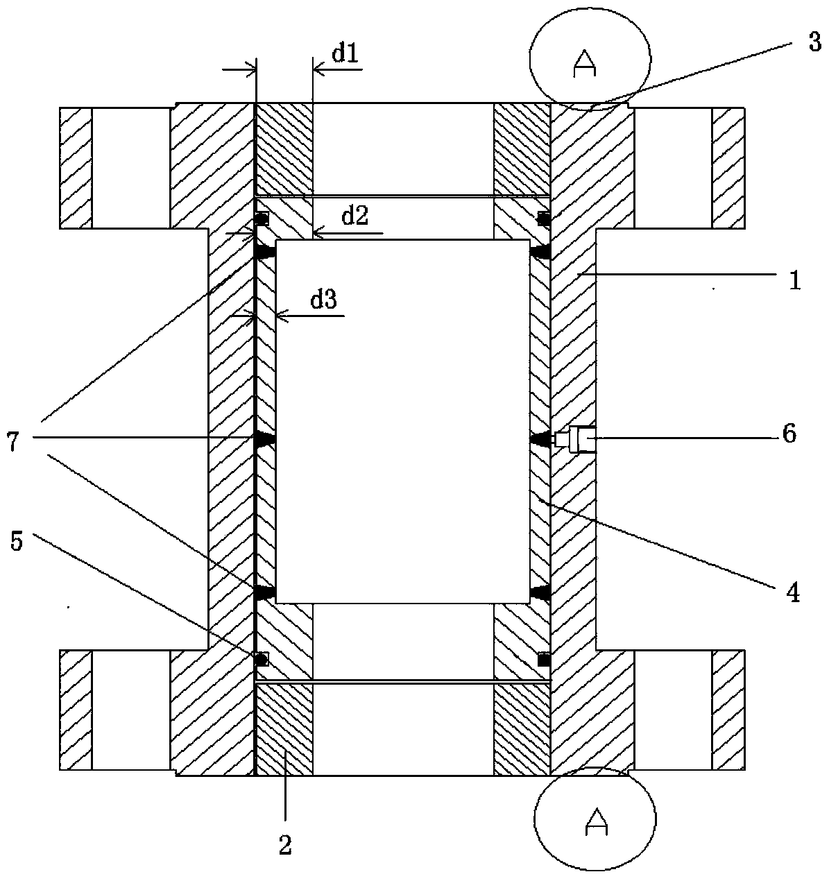 A device and method for evaluating the corrosion resistance of metal composite pipes