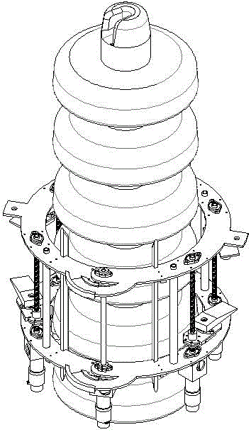 Overlapped insulator climbing device and method