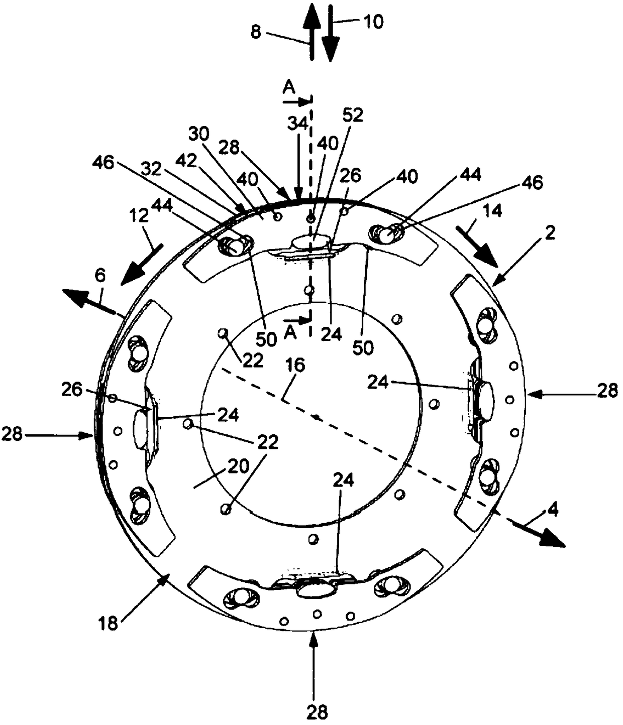 Centrifugal pendulum device and torsional vibration damper comprising such a centrifugal pendulum device
