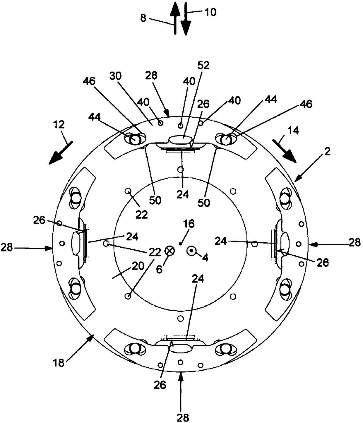 Centrifugal pendulum device and torsional vibration damper comprising such a centrifugal pendulum device