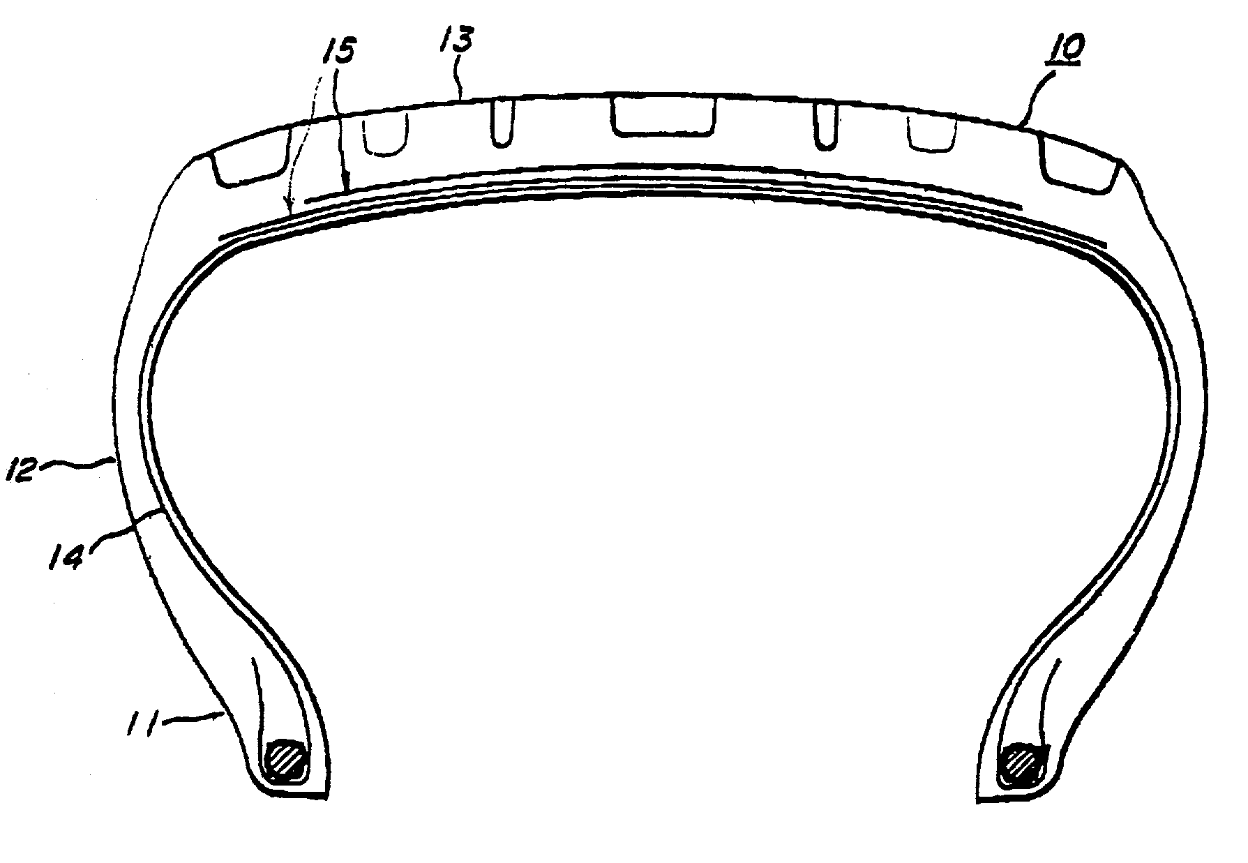 Tire reinforced by an elongate composite element of the monofilament type, and such element