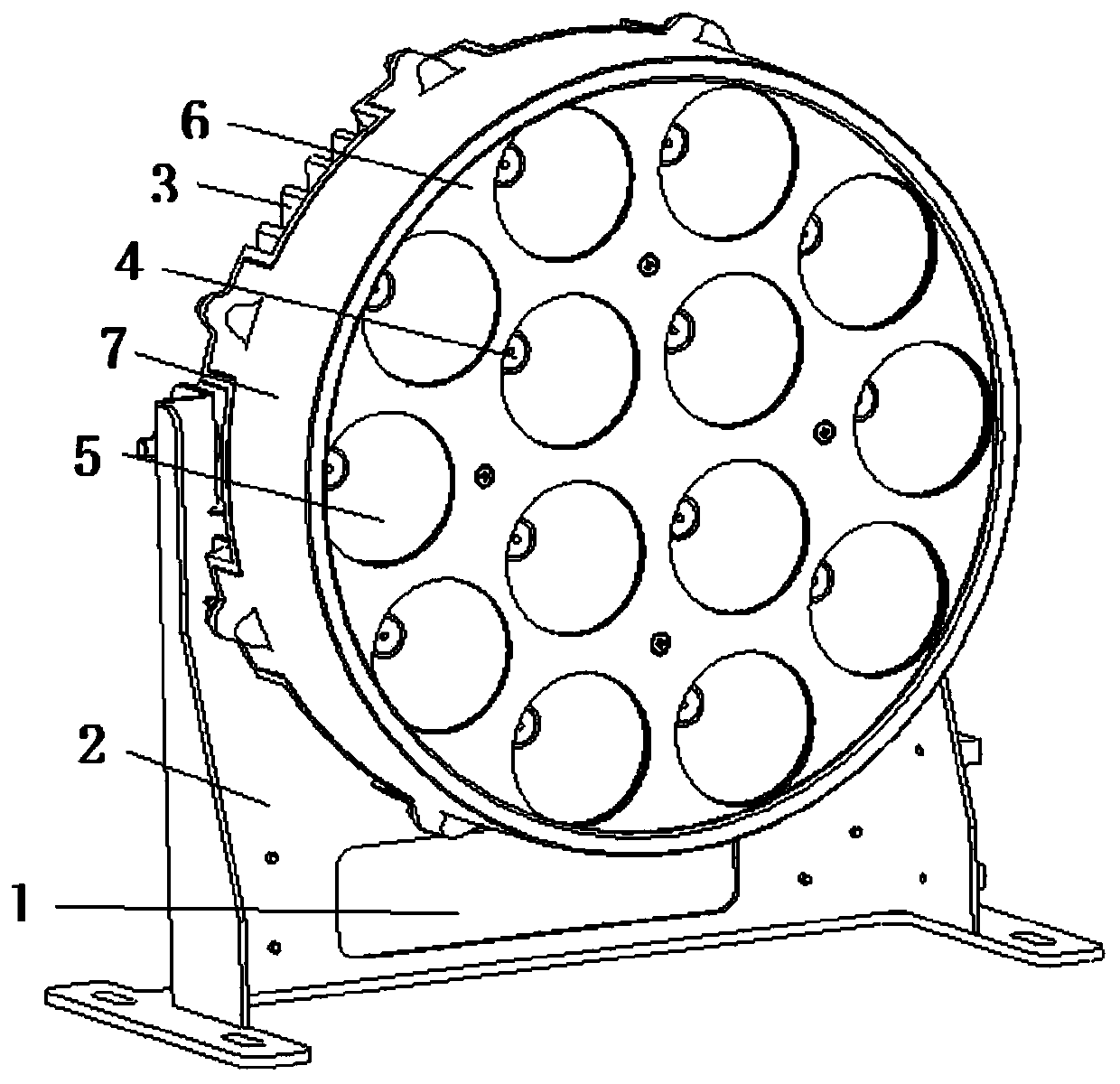 Locomotive Led Light Source Headlamp With Low Power And High Light 