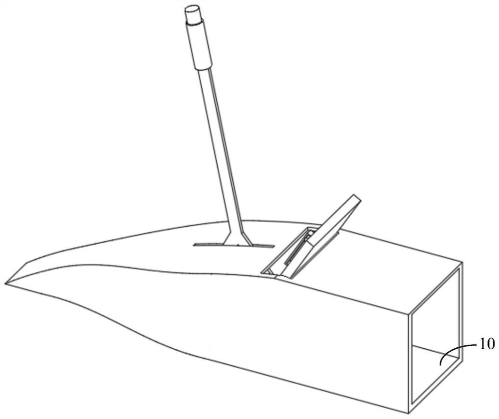 Aircraft environment control air inlet flow adjusting device