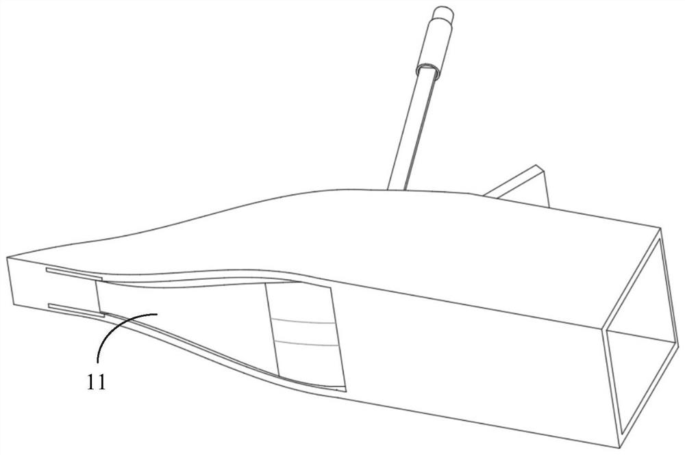 Aircraft environment control air inlet flow adjusting device