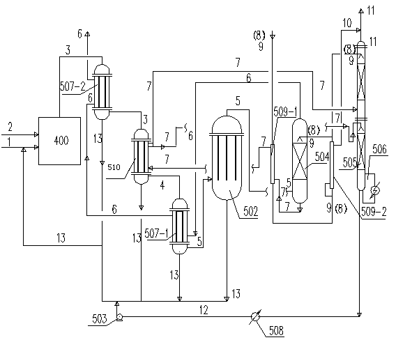Process for removing and recycling dimethyldichlorosilane from hydrochloric acid gas
