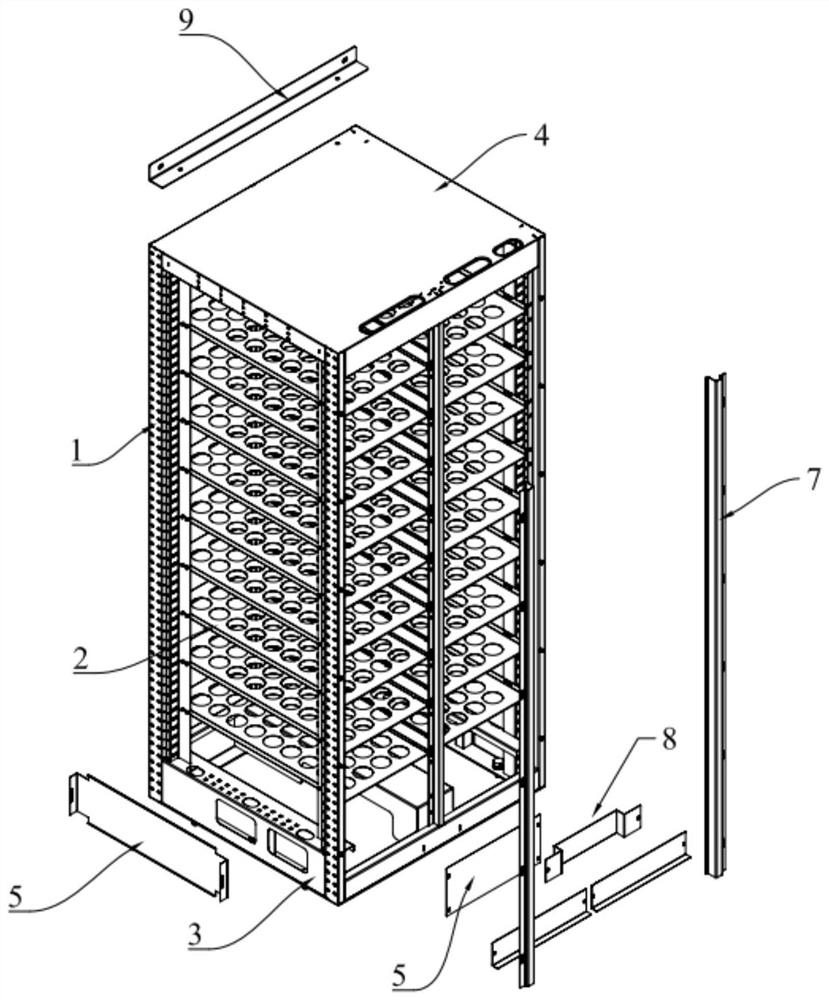 Load-bearing frame based on non-profile structure, main stand columns and layer plates