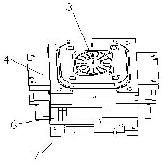 A kind of automatic mold opening method and mold structure of conical rubber spring vulcanization mold