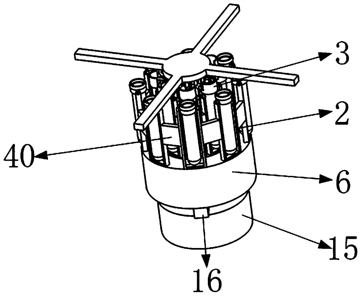 Dual-row-test-tube automatic adjusting centrifugal machine based on gear transmission
