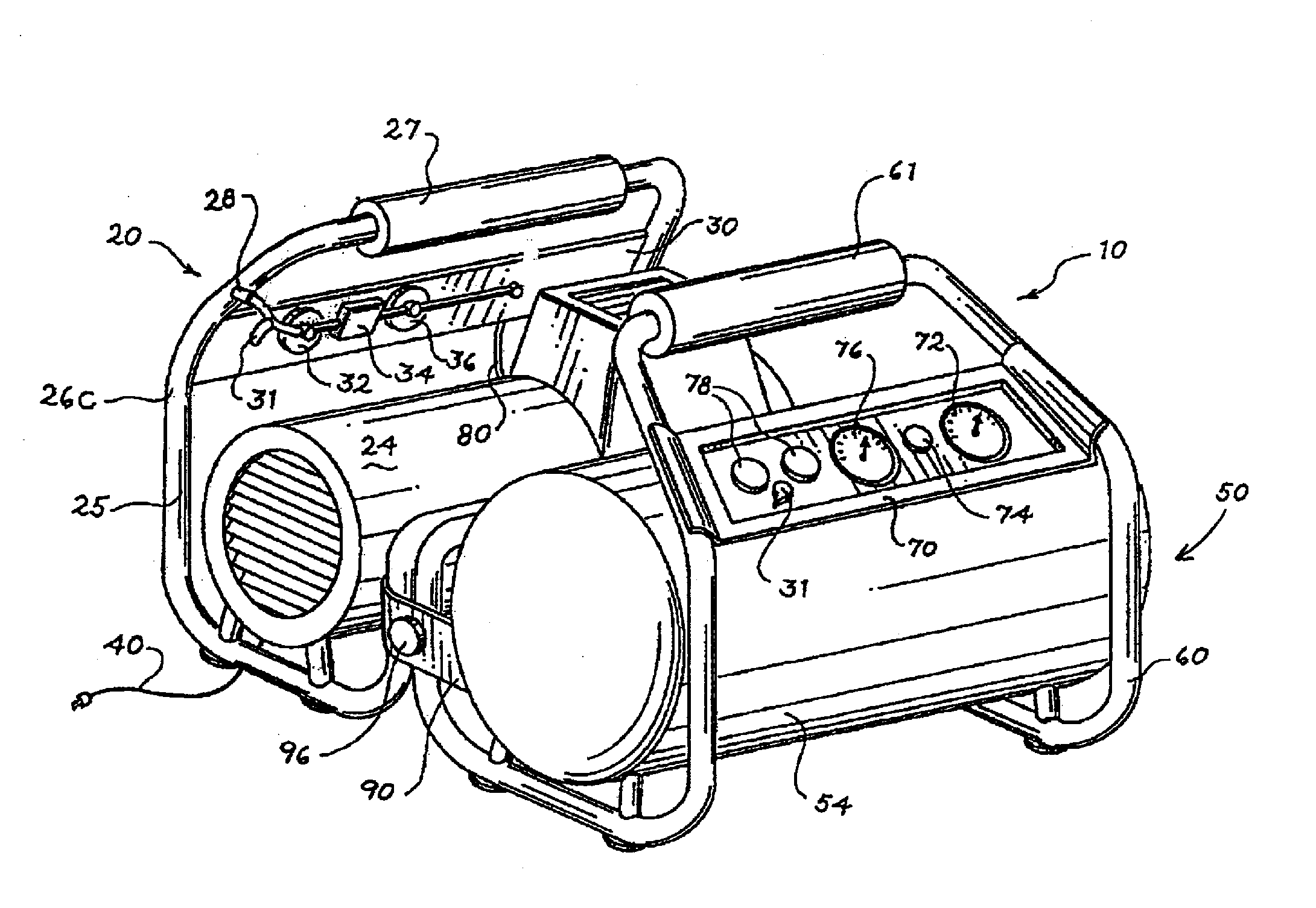 Portable air compressor