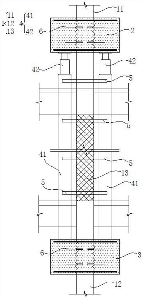 Replacement device and replacement method for diseased concrete column