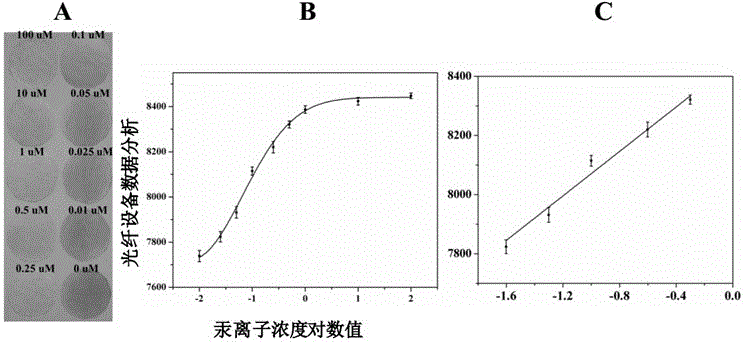 Paper chip colorimetric analysis system for mercury ion detection and construction method and application thereof