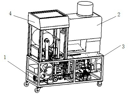 An automatic packing fresh noodle making and selling machine