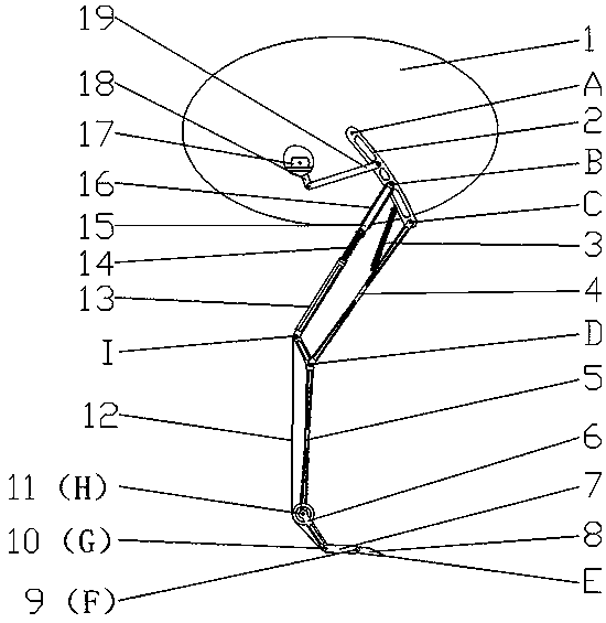 An ostrich-like hind limb mechanical leg
