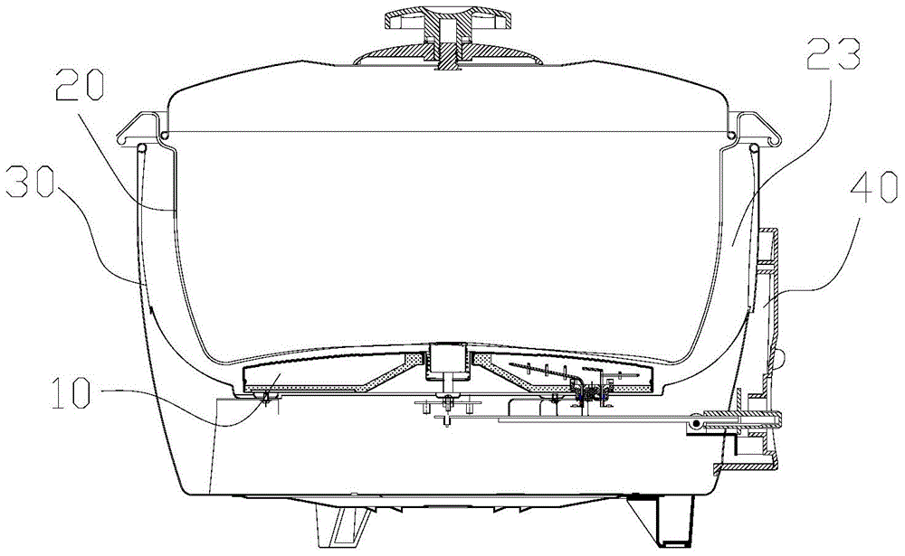 Directional accumulated-heat guiding rice cooker