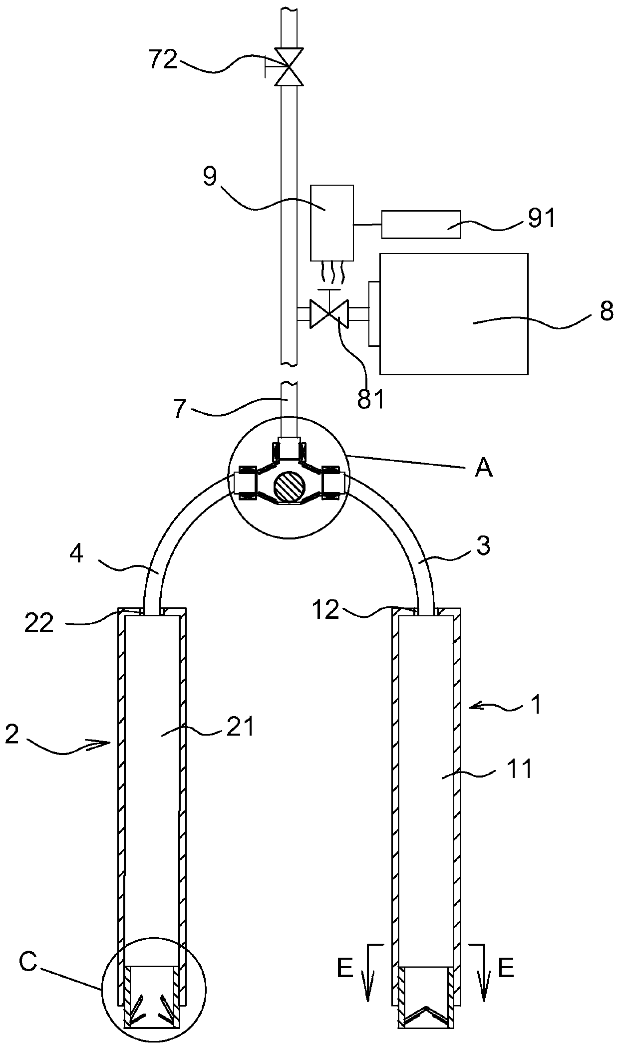 Underwater sample collection device and sampling method thereof