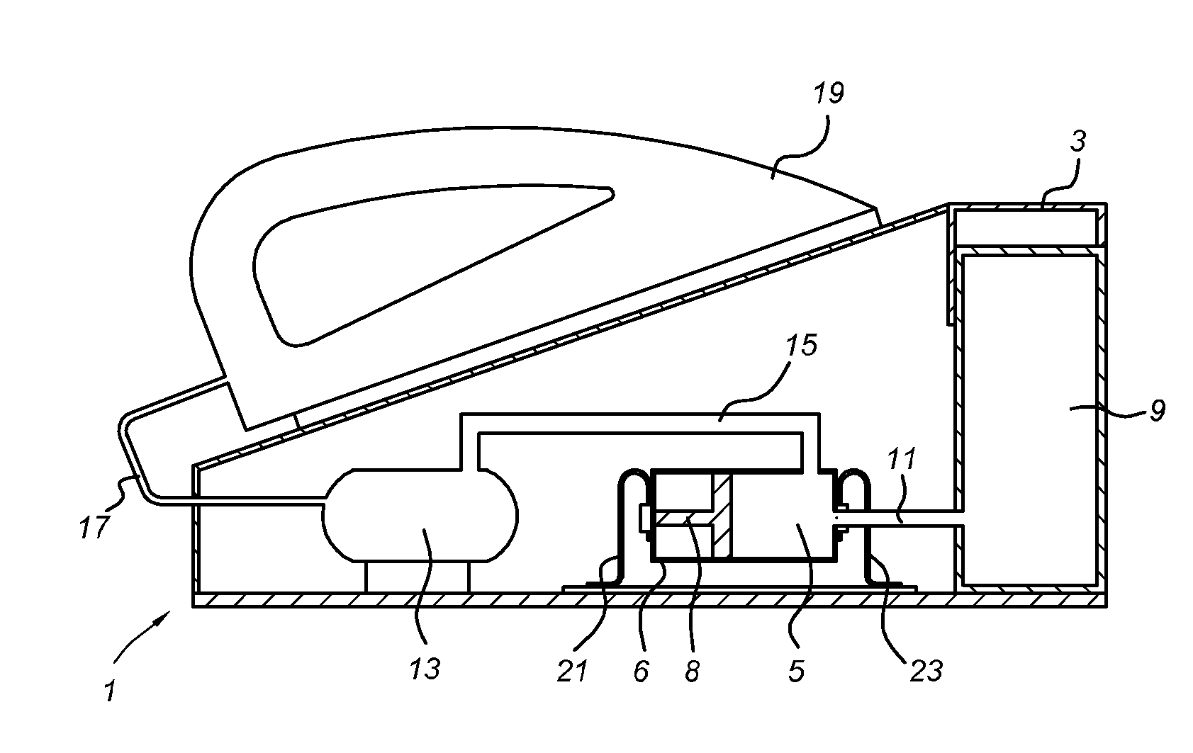 Domestic appliance comprising an actuator