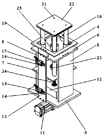 Forming cylinder system structure in SLM rapid forming equipment