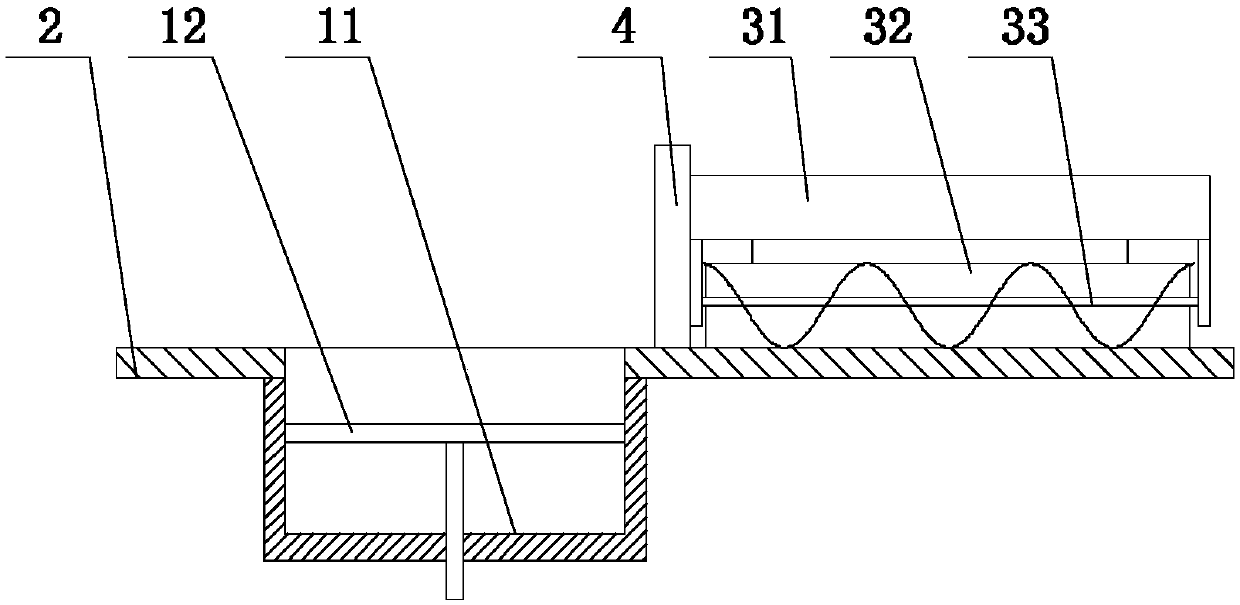 Deposition device for completely unloading materials in starch processing