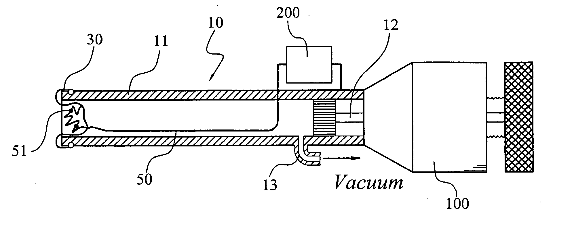 Device for forming a hardened cement in a bone cavity