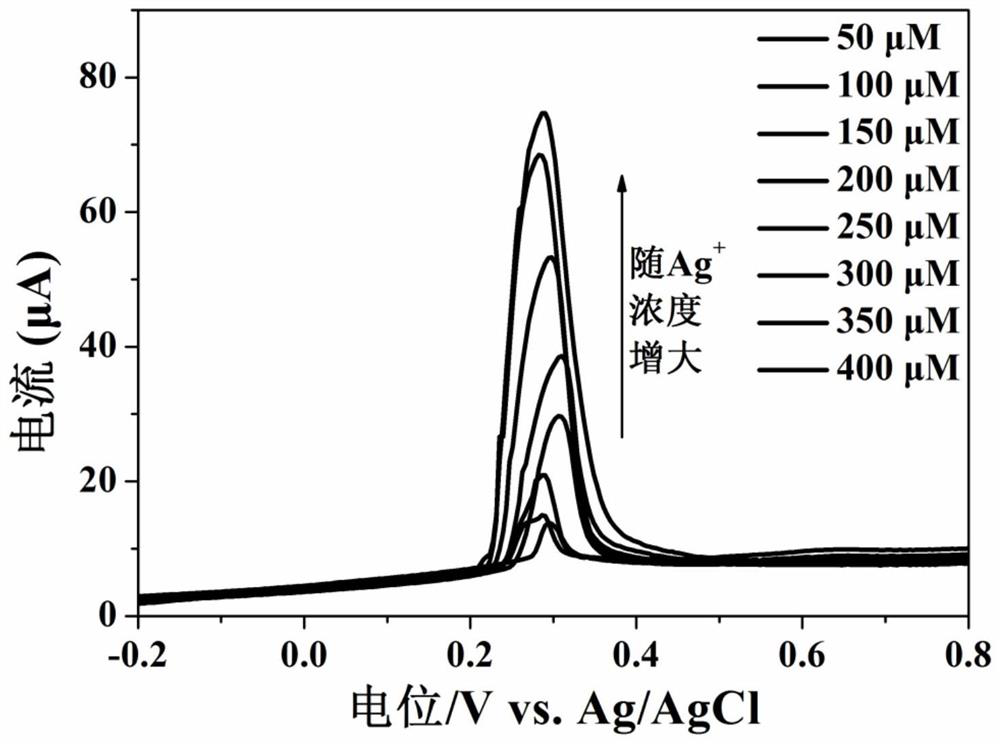 A working electrode and electrochemical sensor for selective detection of silver ions