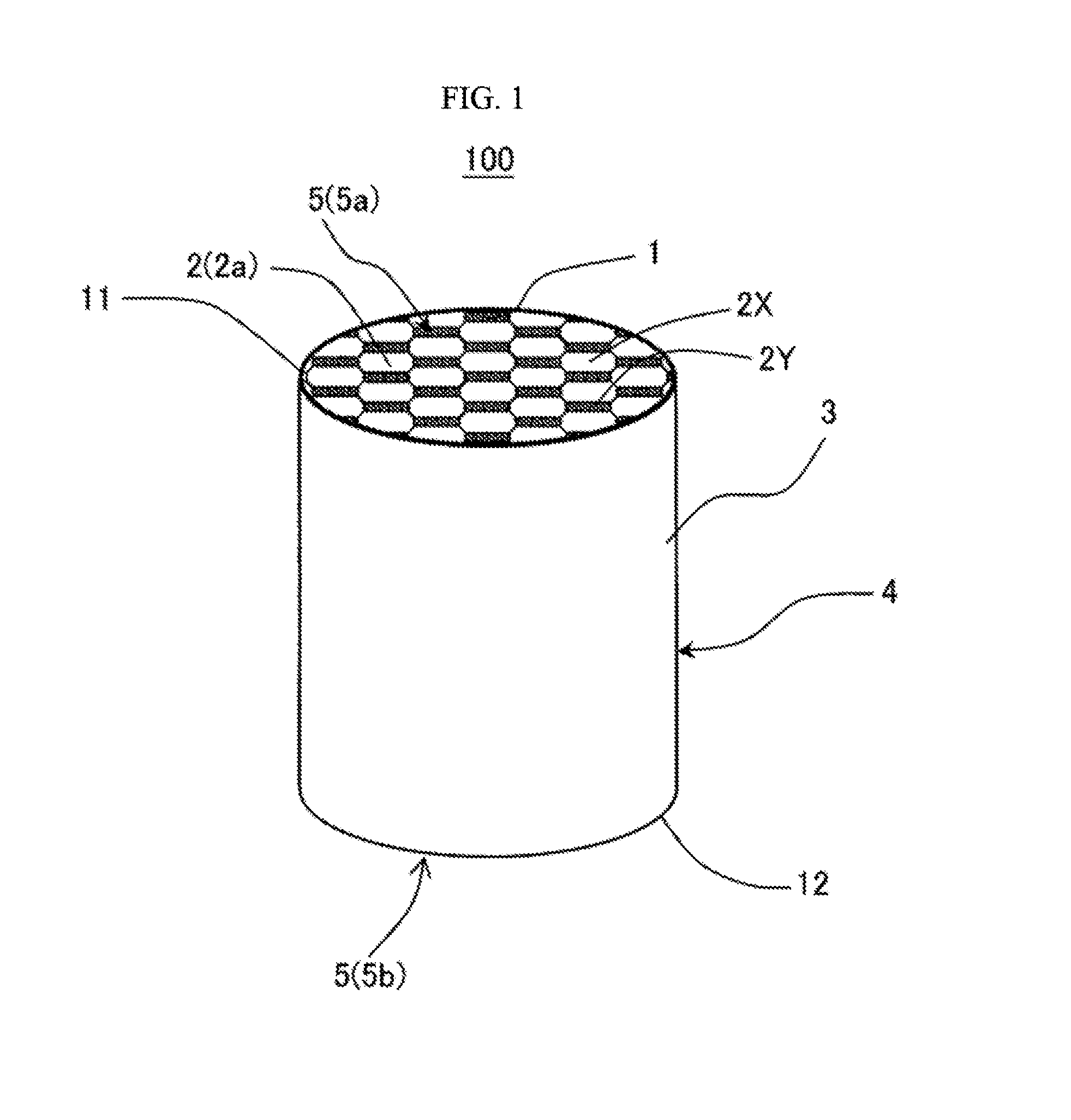 Sealed honeycomb structure and device for cleaning exhaust