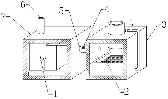 Amorphous silicon thin film battery tail gas treatment device