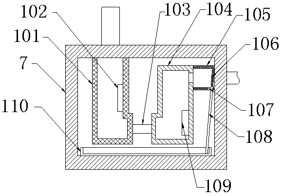 Amorphous silicon thin film battery tail gas treatment device