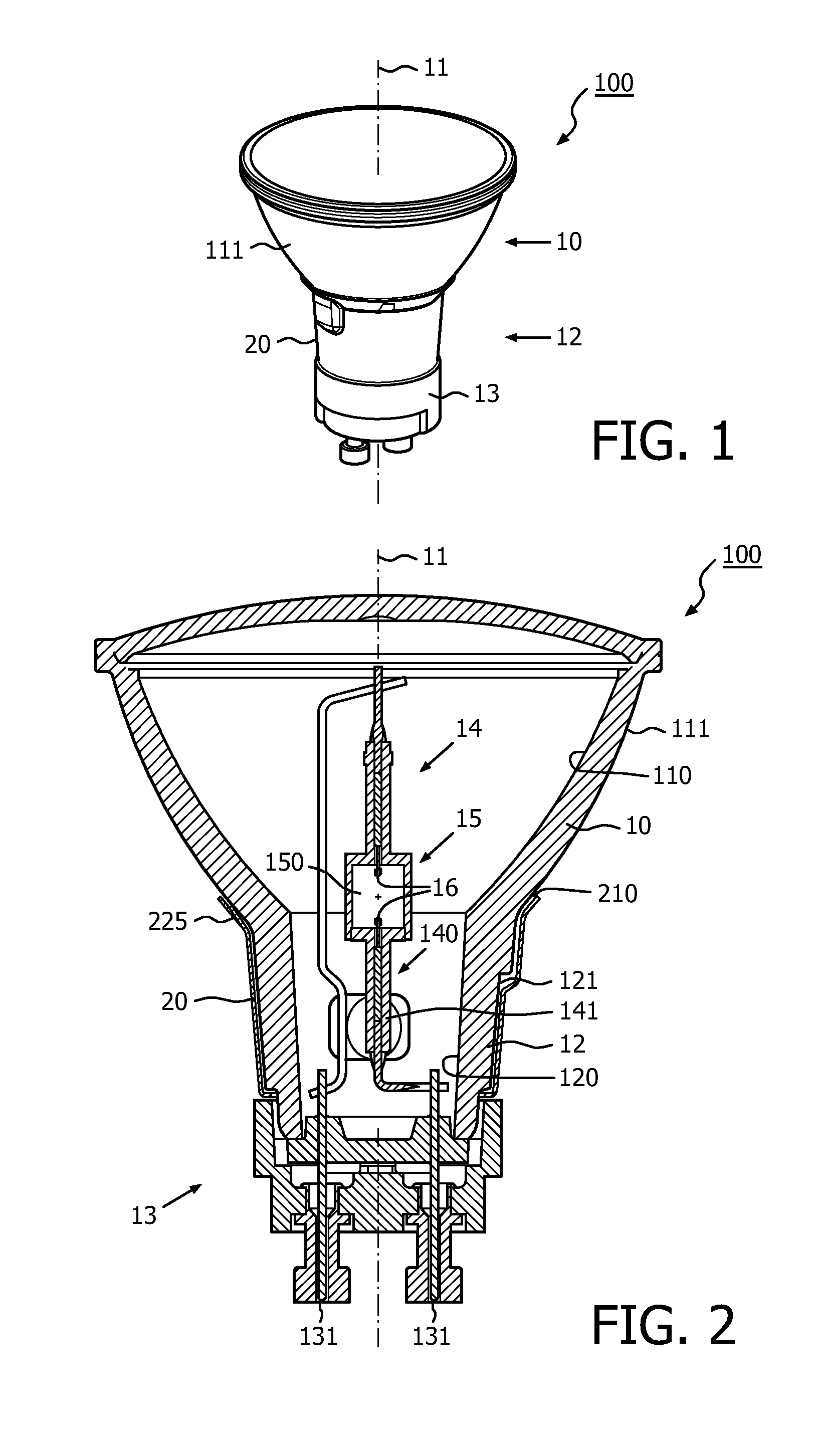 Metal halide reflector lamp