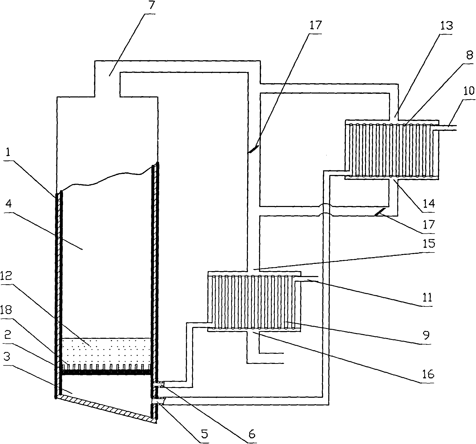 Combustion method of low-concentration combustible gas and fluidized reactor