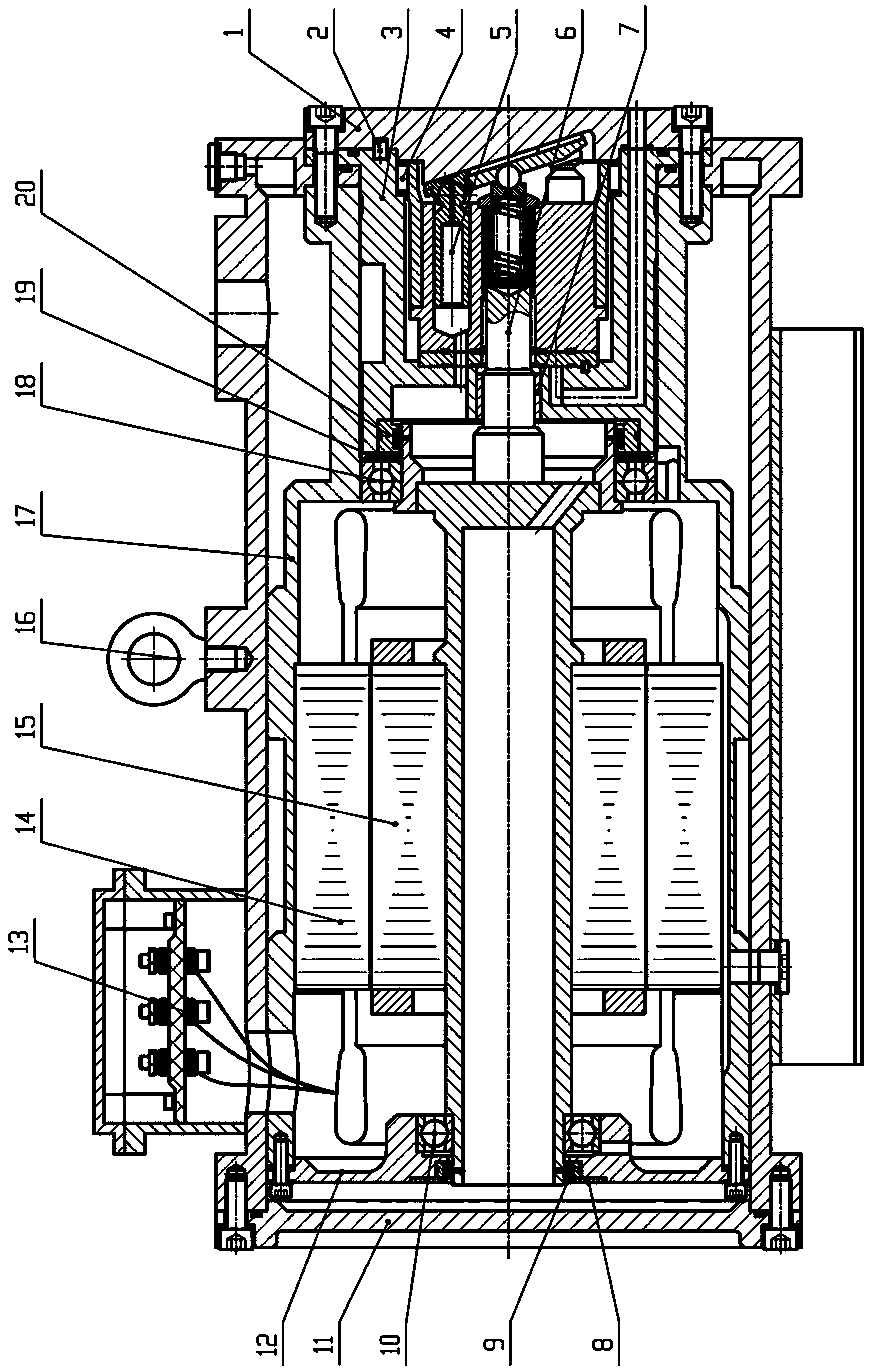 Air gap non-oil-immersion type axial plunger motor pump