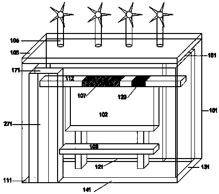 Water circulation temperature control bus stop with fan