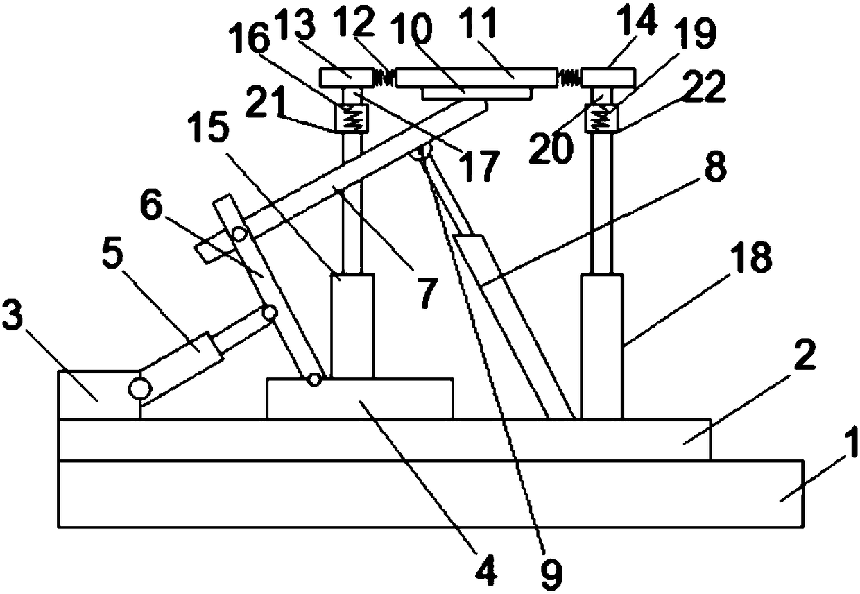 Top plate mechanism of hydraulic support