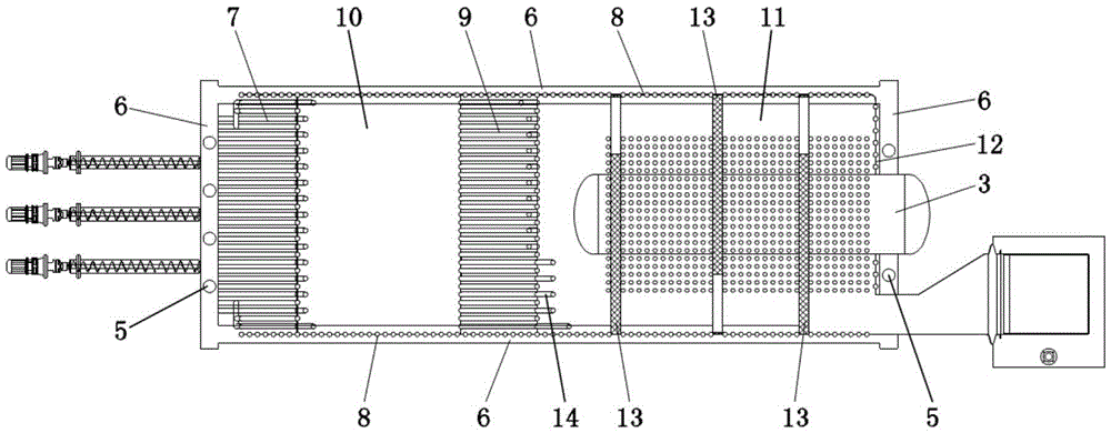 Biomass full-film type wall boiler