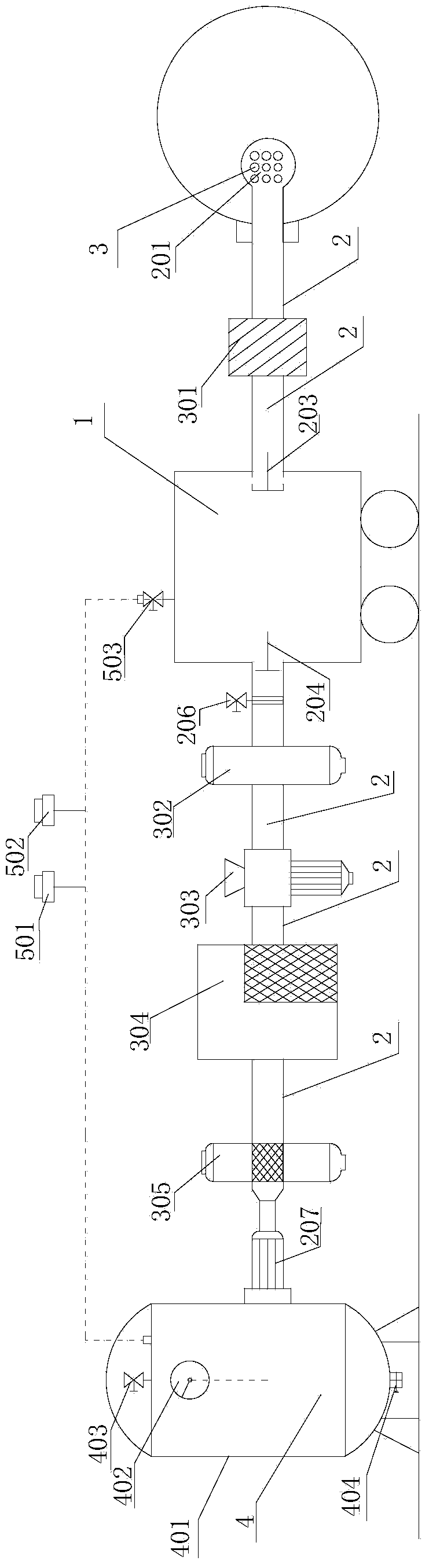 Helium low-pressure recycling, purification and storage device and application method thereof