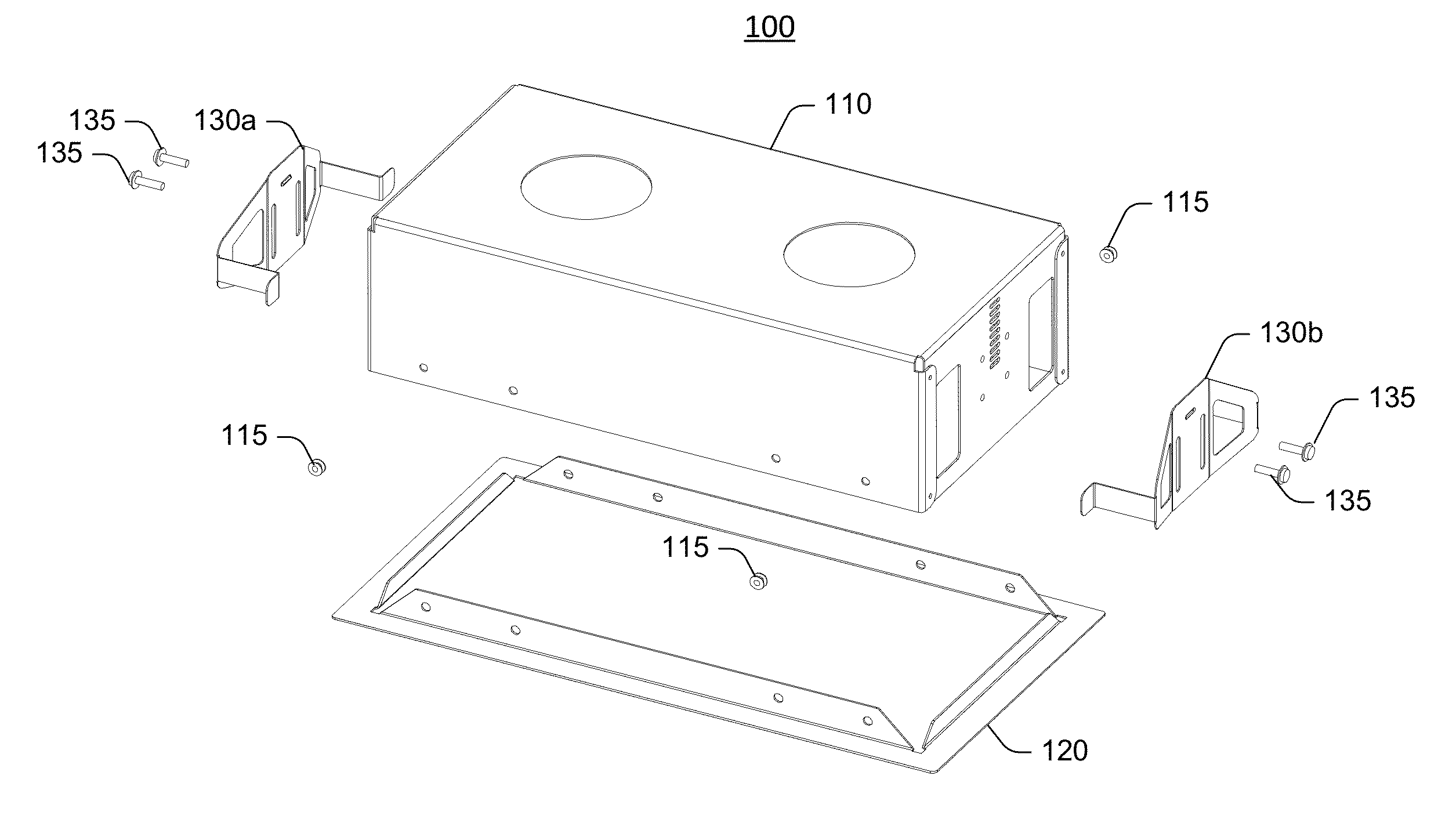 Recessed Lamp Housing With Adjustable Spring Clipping Device