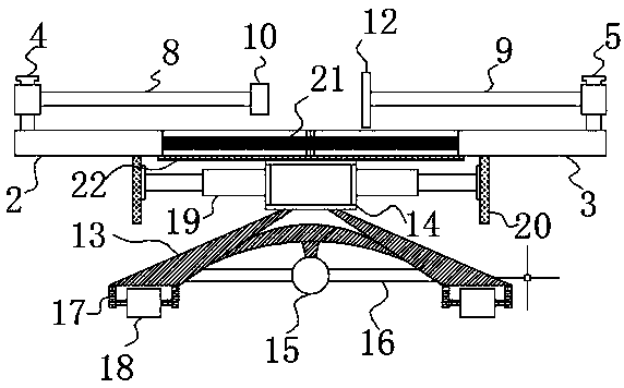 A left-right symmetrical pneumatic winding positioning distance measuring disc