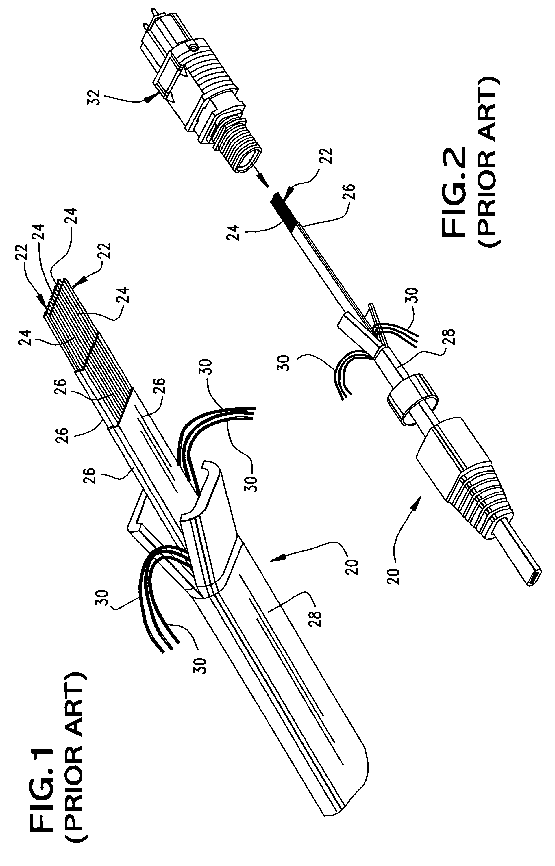 Round multi-fiber cable assembly and a method of forming same