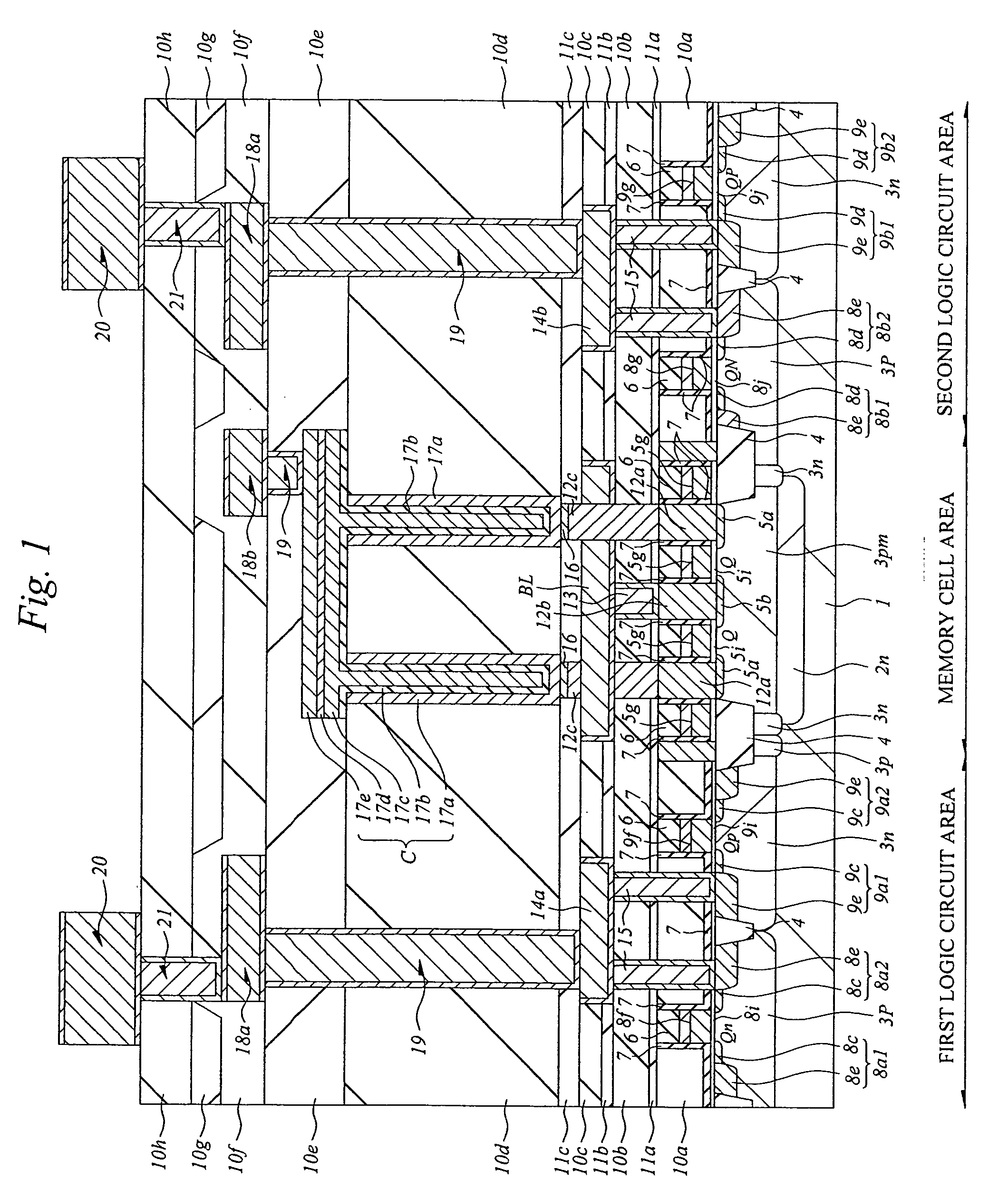Semiconductor integrated circuit device and production method thereof