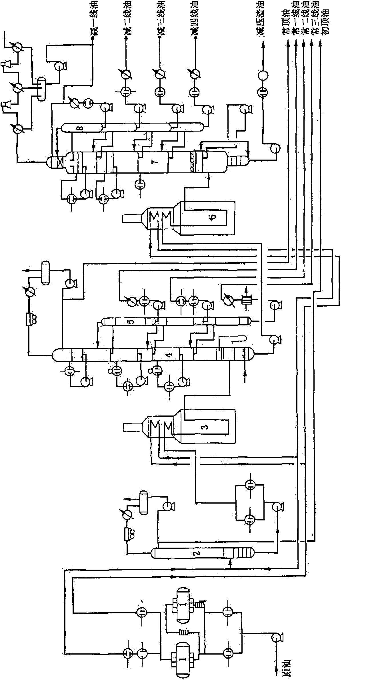 Atmospheric and vacuum distillation device and atmospheric and vacuum distillation method of high acid-content crude oil