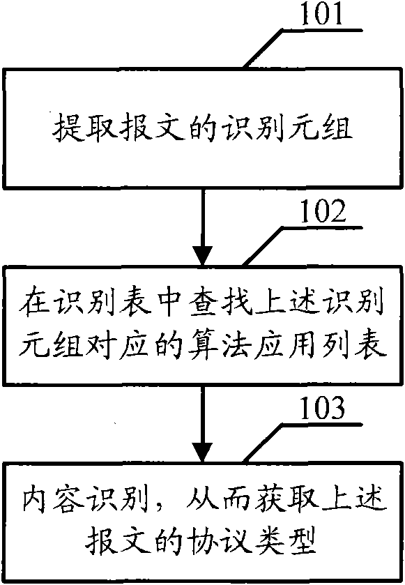 Protocol identification method, device and system