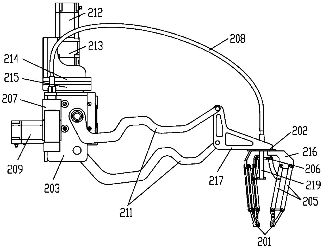 A smart restaurant with three-claw manipulator