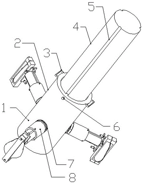 Vertical axis tidal current energy turbine blade hydrodynamic performance test device